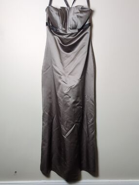 NWT Bill Levkoff Satin Strapless Bridesmaid Gown Prom